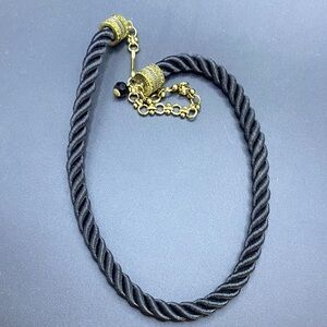 Heidi Daus Black and Gold Twisted Necklace